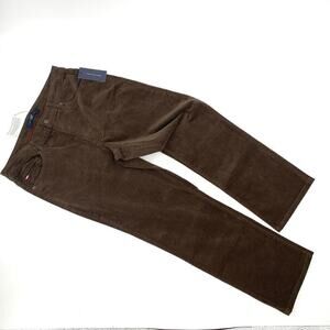 Tommy Hilfiger NWT Chocolate Cropped Corduroy Straight Leg Pants Women’s Size 10